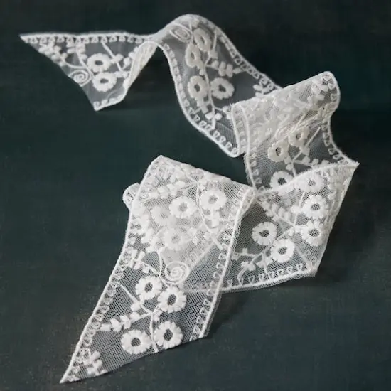 2" x 3yd. White Lace Ribbon by Celebrate It&trade; Classic {3}