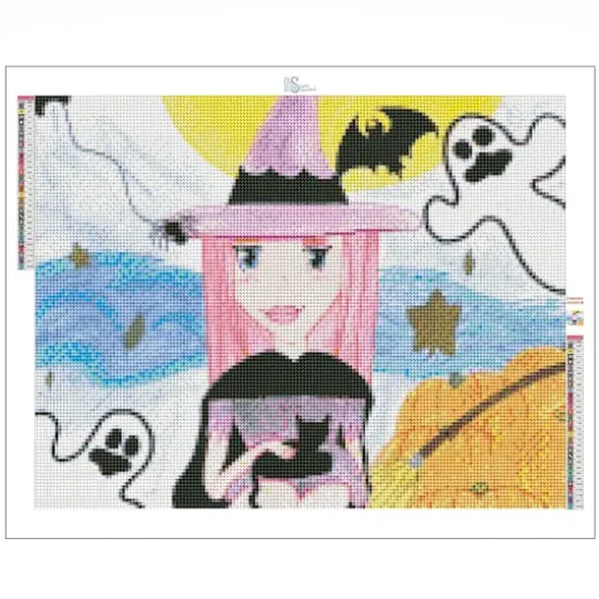 Sparkly Selections Witch and Friends 40cm x 50cm Diamond Painting Kit, Round Diamonds {3}