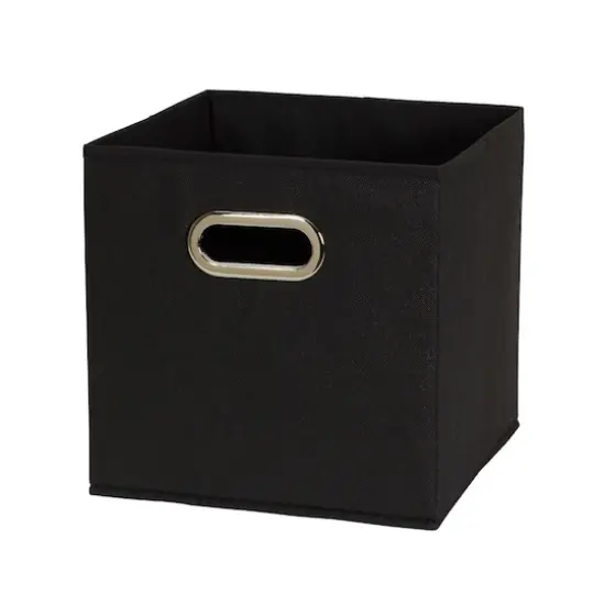 6 Pack Household Essentials 11" Fabric Storage Bins Black {5}