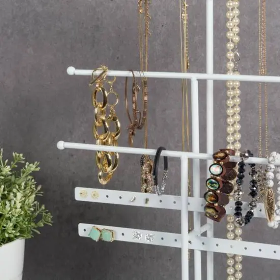 DII&reg; 3-Tier Jewelry Organizer White {8}