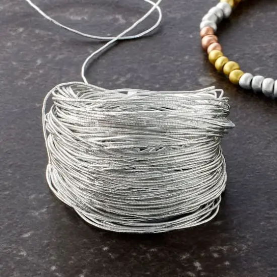 0.5mm Silver Elastic Cord by Bead Landing&trade;  {3}