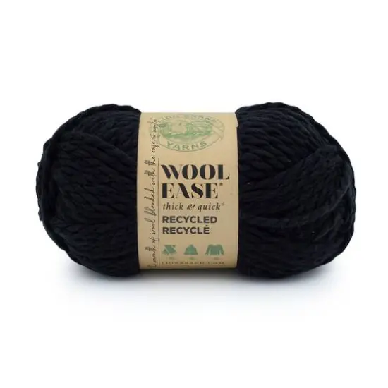 Lion Brand&reg; Wool-Ease&reg; Thick & Quick&reg; Recycled Solid Yarn Black {1}