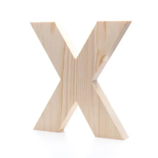 Hampton Art&trade; 8" Chunky Wood Letter X {4}