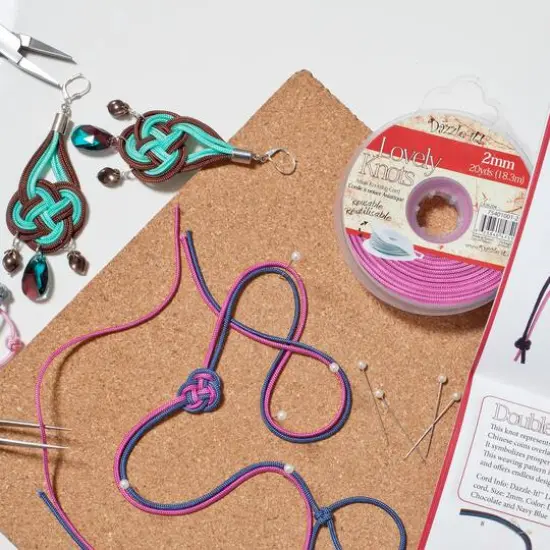 John Bead Lovely Knots 1mm Asian Knotting Cord with Bobbin, 50yd. Strawberry Pink {5}