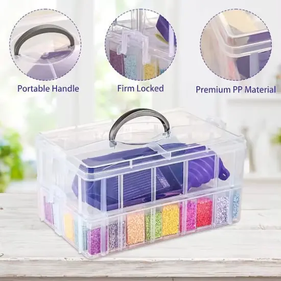 Sparkly Selections 88 Slot Clear Stackable Diamond Painting Storage Set {3}