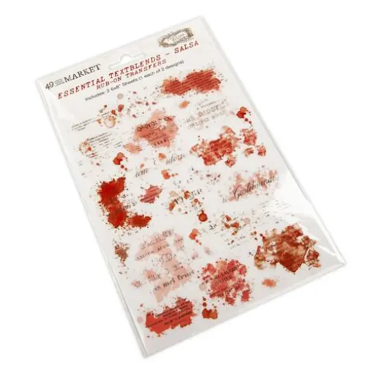 49 And Market Essential Textblends Rub-On Transfers Salsa {1}
