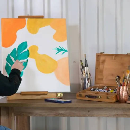 Pacific Arc Compact Tabletop Easel with Storage {10}