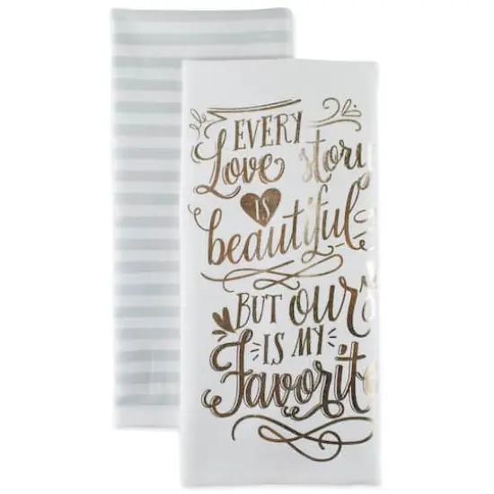 DII&reg; Love Story Printed Dishtowels, 2ct. {3}