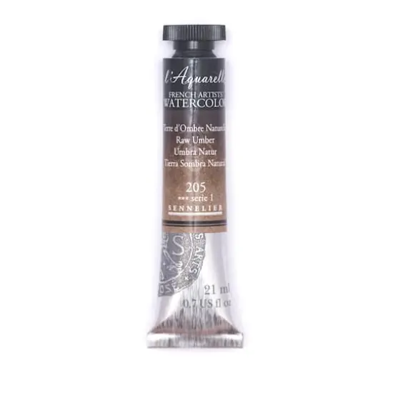 Sennelier French Artists' Watercolor, 21mL 205 Raw Umber S1 {1}