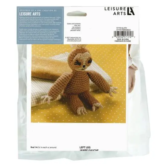 Leisure Arts&reg; Make A Little Friend Sloth Kit {3}