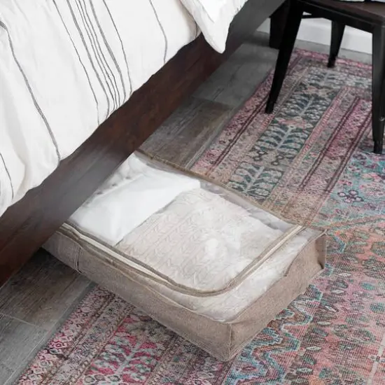 Household Essentials Under Bed Storage Bag Beige {3}