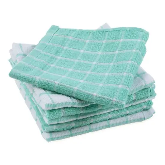 DII&reg; Aqua Combo Windowpane Dishcloths, 6ct. {6}