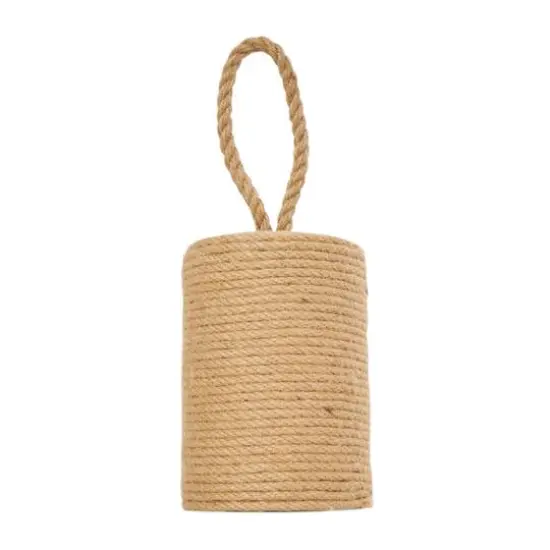 7" Brown Jute Coiled Rope Sculpture D&eacute;cor {8}