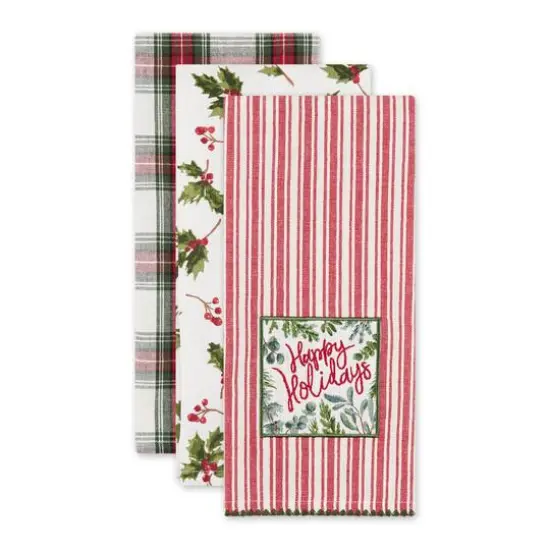DII&reg; Happy Holidays Dishtowel Set {3}
