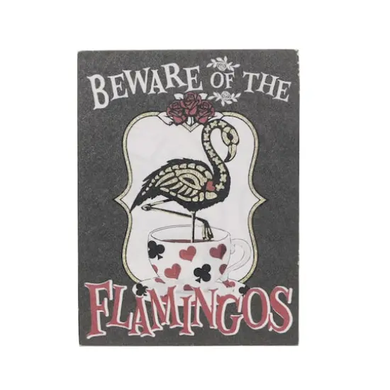 8" Beware Flamingos Tabletop D&eacute;cor by Ashland&reg; {1}
