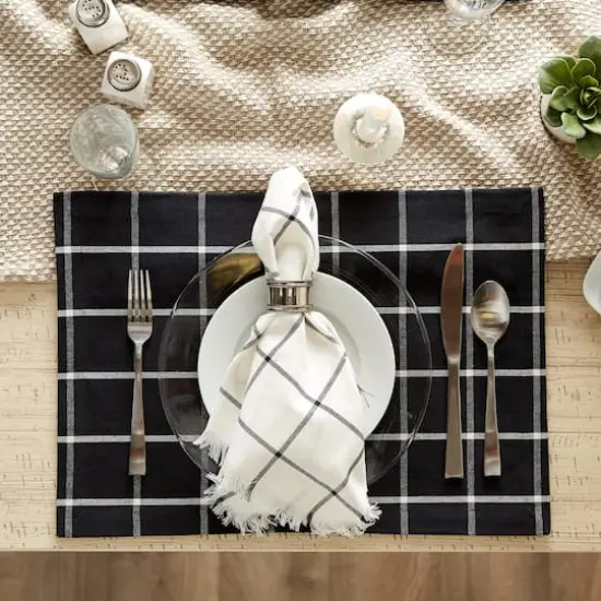 DII&reg; Black Check Placemats, 6ct. {5}