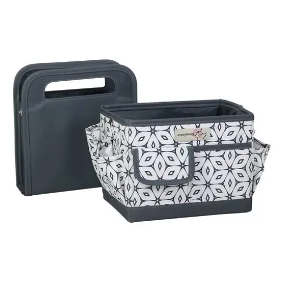 Everything Mary Geometric Gray & White Craft Caddy {8}