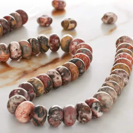 Leopard Jasper Rondelle Beads, 8mm by Bead Landing&trade; {3}