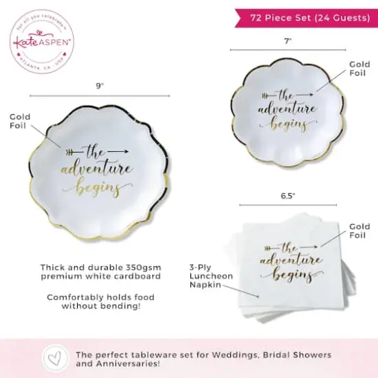 Kate Aspen The Adventure Begins Party Tableware Set, 72ct. {7}