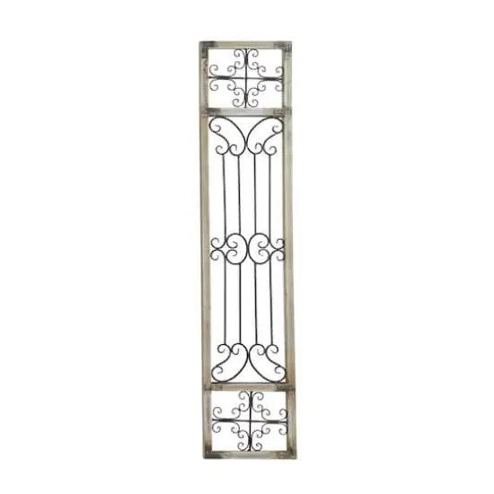 72" Gray Metal Traditional Ornamental Wall Decor {3}