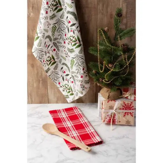 DII&reg; Boughs Of Holly Dishtowel Set {5}