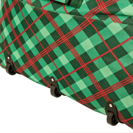 Honey Can Do 63'' Plaid Rolling Tree Storage Bag {5}