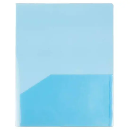 JAM Paper Plastic Lightweight 2-Pocket Presentation Folders, 6ct. Blue {1}
