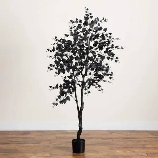 6ft. Artificial Halloween Black Maple Tree {7}