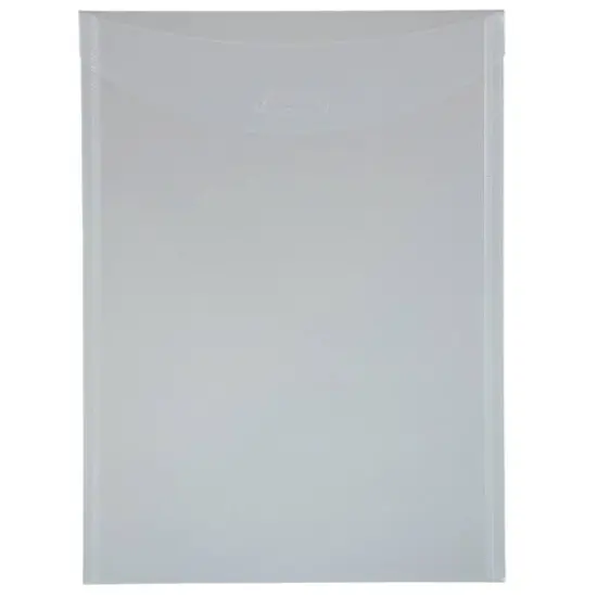 JAM PAPER Plastic Tuck Flap Letter Open End Envelopes, 12ct. Clear {1}