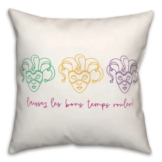 Masks Laissez Les Bons Temps Rouler Mardi Gras Throw Pillow {3}