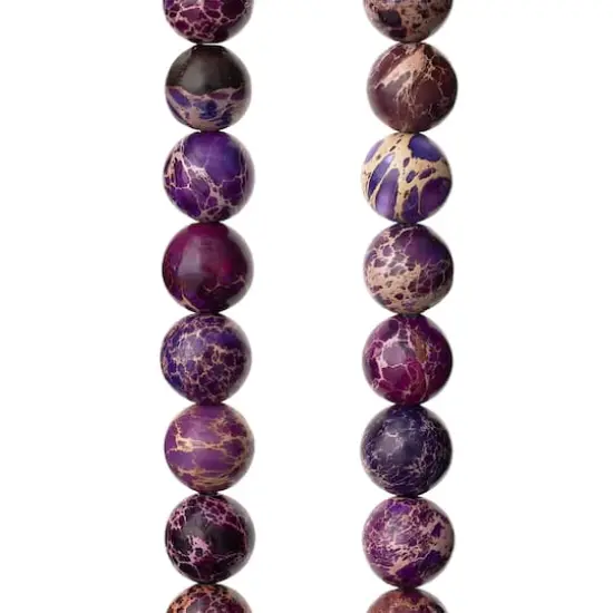 Purple Crackled Jasper Round Beads, 8mm by Bead Landing&trade; {1}