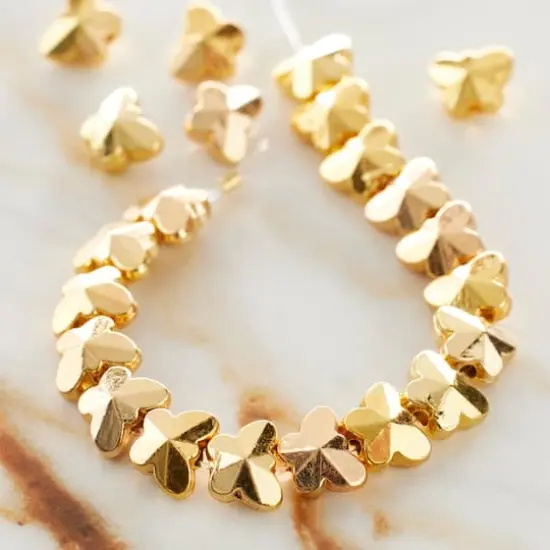 Gold Metal Butterfly Beads by Bead Landing&trade; {3}