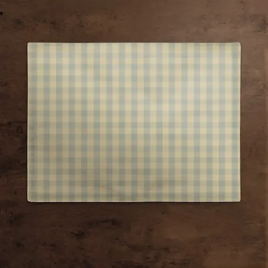 Plaid Cotton Twill Placemat Tan {3}