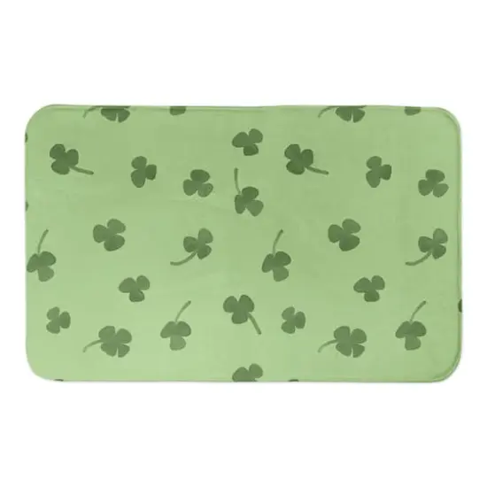 Dainty Shamrock Pattern 21" x 34" Bath Mat {1}