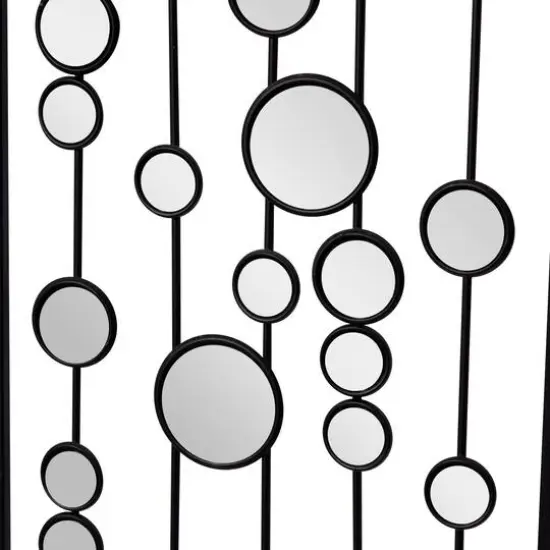 36" Black Metal Glam Abstract Panel Wall D&eacute;cor Set, 3ct. {4}