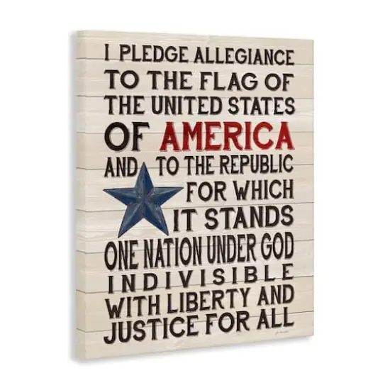 Stupell Industries Pledge of Allegiance Patriotic Canvas Wall Art {4}