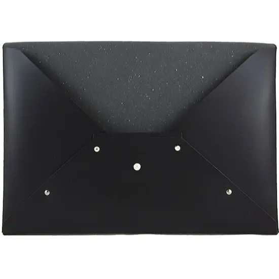 JAM Paper Black Legal Size Italian Leather Portfolio with Snap Closure {3}