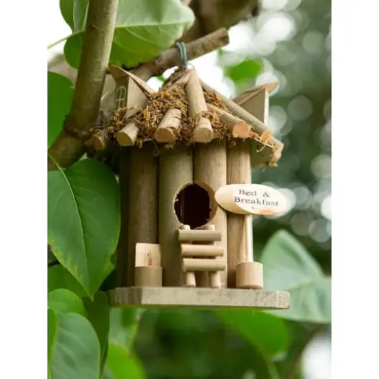 9" Quaint Bed & Breakfast Birdhouse {5}