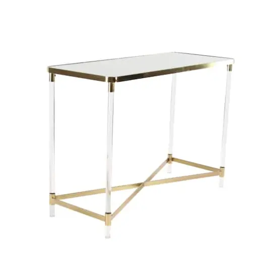 3.5ft. Clear Contemporary Acrylic Console Table {3}