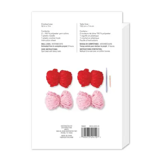Intermediate Pink & Red Bow Garland Amigurumi Crochet Ornament Kit by Loops & Threads&reg; {5}