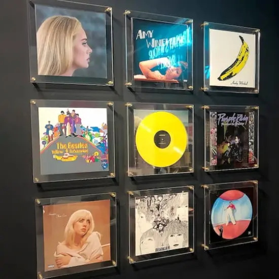 Wexel Art 12'' x 12'' Acrylic Floating Frame for Album Covers with Gold Hardware {4}