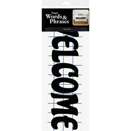 Leisure Arts&reg; Vinyl Matte Black Welcome Decal {4}