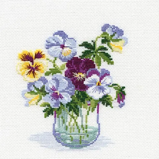RIOLIS Pansies Cross Stitch Kit {1}