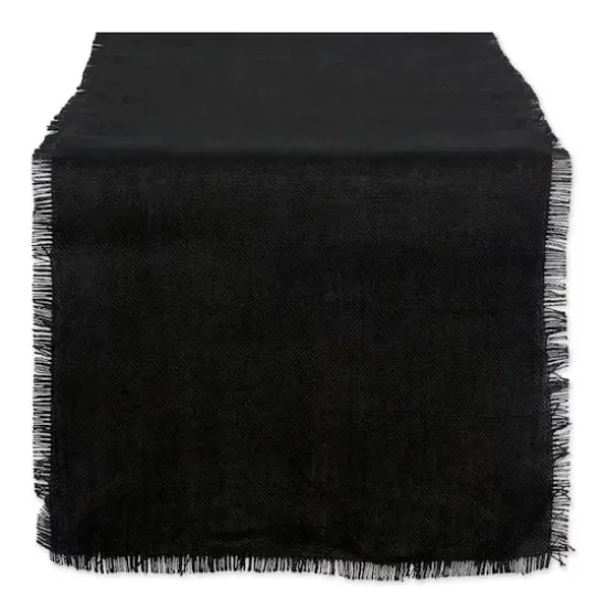 DII&reg; 74" Jute Table Runner Black {1}
