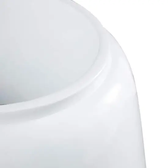 20" White Modern Wide Floor Vase {4}