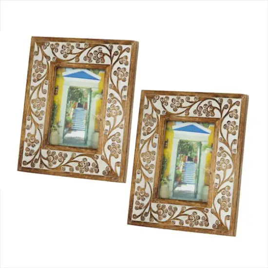 2 Pack Brown Mango Wood Natural 9" x 11" Frame {9}