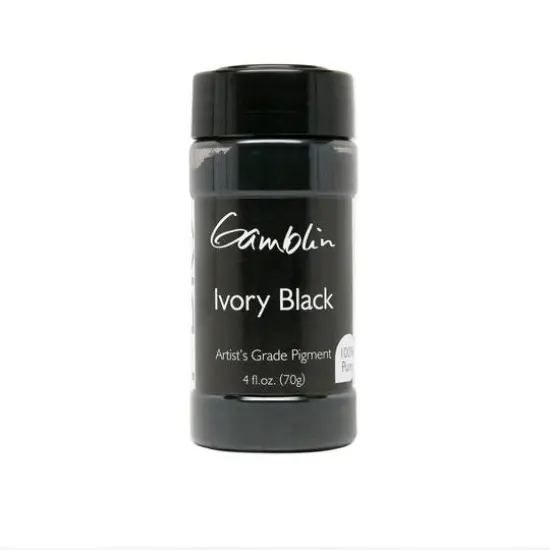 Gamblin Artist's Color Dry Pigments, 4oz. Ivory Black {1}