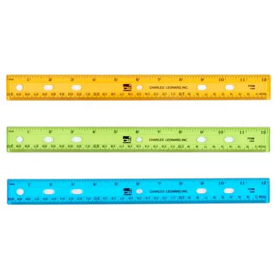 Charles Leonard 12" Plastic Rulers, 36ct. {3}