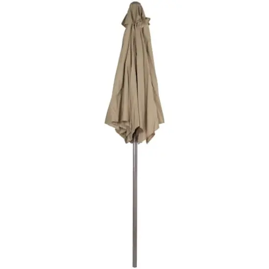 7.5ft. Outdoor Patio Market Umbrella with Hand Crank Taupe {4}