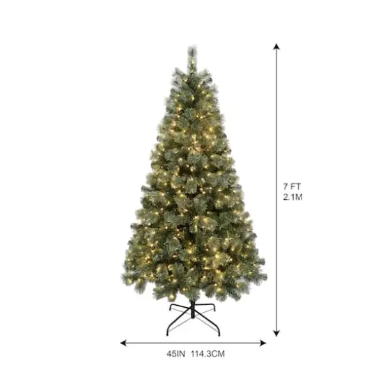 7ft. Pre-Lit Celebration Pine Artificial Christmas Tree, Warm White Mini LED Lights by Ashland&reg; {5}